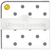 Ultimate Swaddle Blanket - Soft Black Big Dots, Soft Black