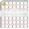 Ultimate Swaddle Blanket - Soft Black Mod Circles, Soft Pink