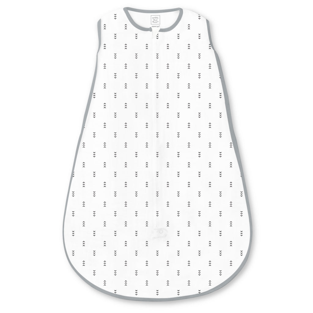 Cotton Knit zzZipMe Sack - Tiny Arrows, Soft Black