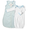 Baby Velvet Microfleece zzZipMe Sack Set - Pastel Blue + Tiny Doggie