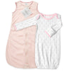 Baby Velvet Microfleece zzZipMe Sack Set - Pastel Pink + Tiny Bunnie