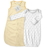 Baby Velvet Microfleece zzZipMe Sack Set - Pastel Yellow + Tiny Fox