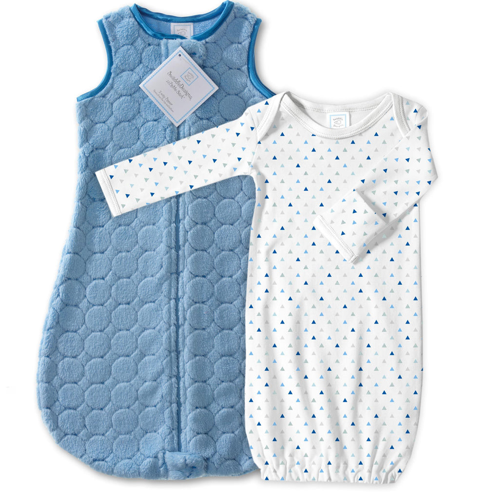 Cozy Puff zzZipMe Sack + Gown Set, Blue