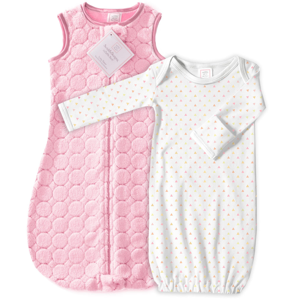Cozy Puff zzZipMe Sack + Gown Set, Pink
