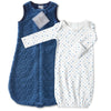 Cozy Puff zzZipMe Sack + Gown Set, True Blue
