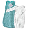 Cozy Puff zzZipMe Sack + Gown Set, Turquoise