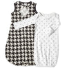 Cozy Black Puppytooth zzZipMe Sack + Gown Set