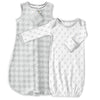 Cozy Sterling Puppytooth zzZipMe Sack + Gown Set