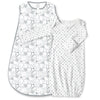 Cotton Knit zzZipMe Sack Set - Starshine and Tiny Triangles, Sterling