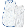 Cotton Knit zzZipMe Sack Set - Tiny Triangles Shimmer, Blue