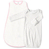 Cotton Knit zzZipMe Sack Set - Tiny Triangles Shimmer, Pink