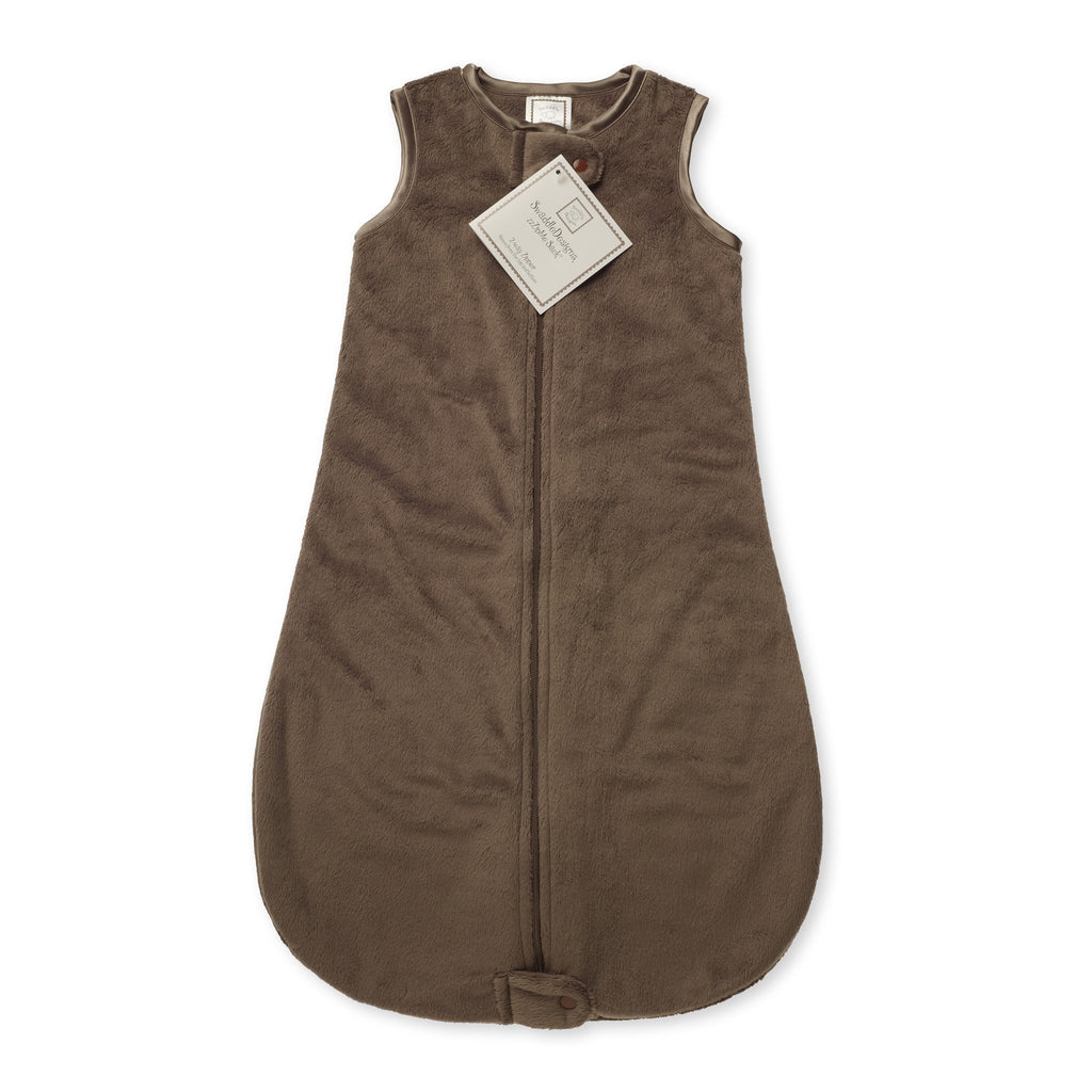 Baby Velvet zzZipMe Sack - Taupe Gray Trim, Taupe Gray