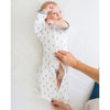 Transitional Swaddle Sack  - Arms Up Sleeves & Mitten Cuffs, Heavenly Floral Shimmer, Pink