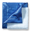 Stroller Blanket - Pastel with Jewel Tone Trim, True Blue, Large, 30x40 inches
