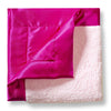 Stroller Blanket - Pastel with Jewel Tone Trim, Very Berry, Large, 30x40 inches