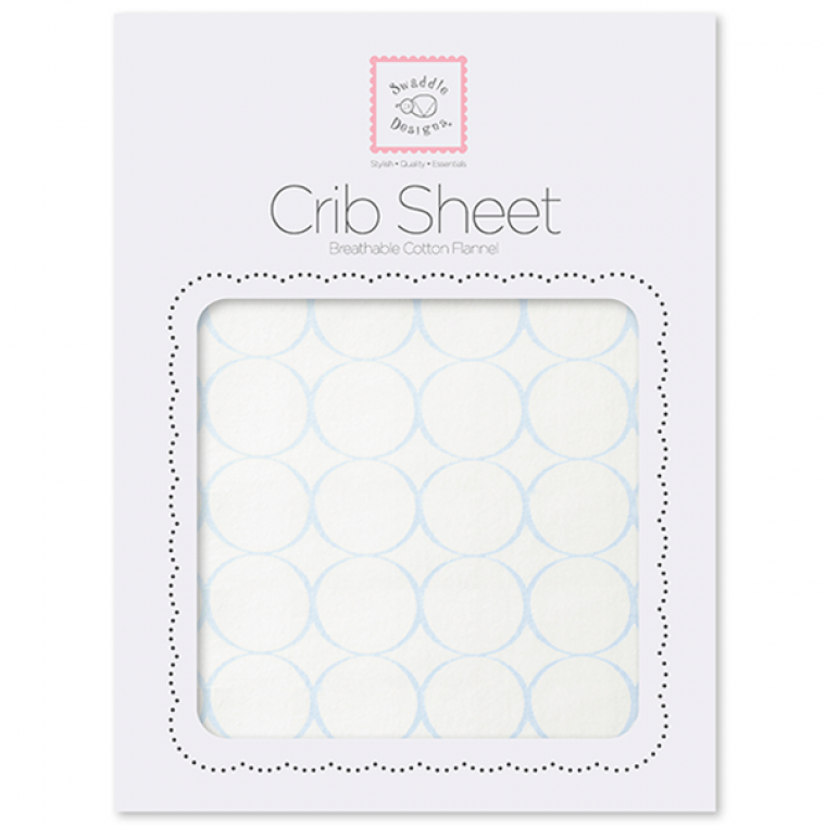 Organic Crib Sheet - Mod Circles on Ivory 