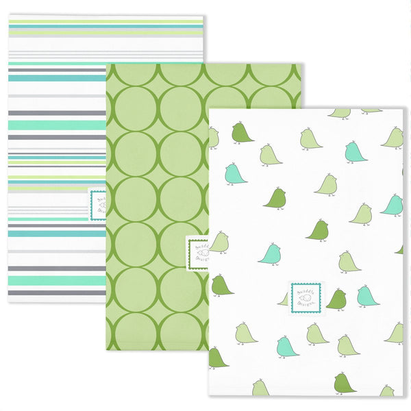 Baby Burpies  Kiwi Fun - Set of 3 Burp Cloths