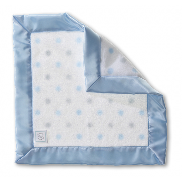 Cozy Baby Lovie - Sterling Dots with Pastel, Pastel Blue