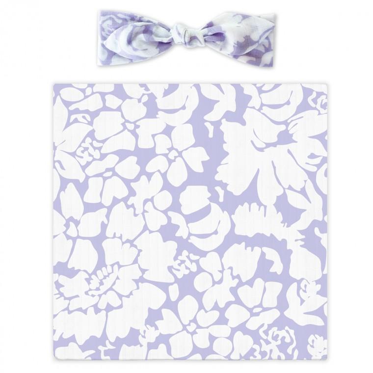 Marquisette Swaddle Blanket + Marquisette Headband Gift Set