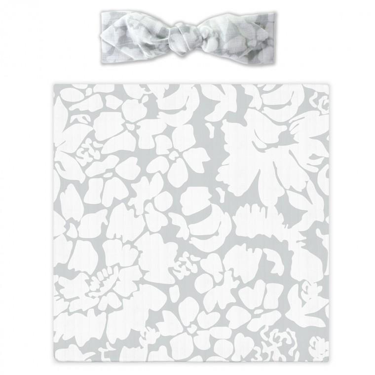 Marquisette Swaddle Blanket + Marquisette Headband Gift Set