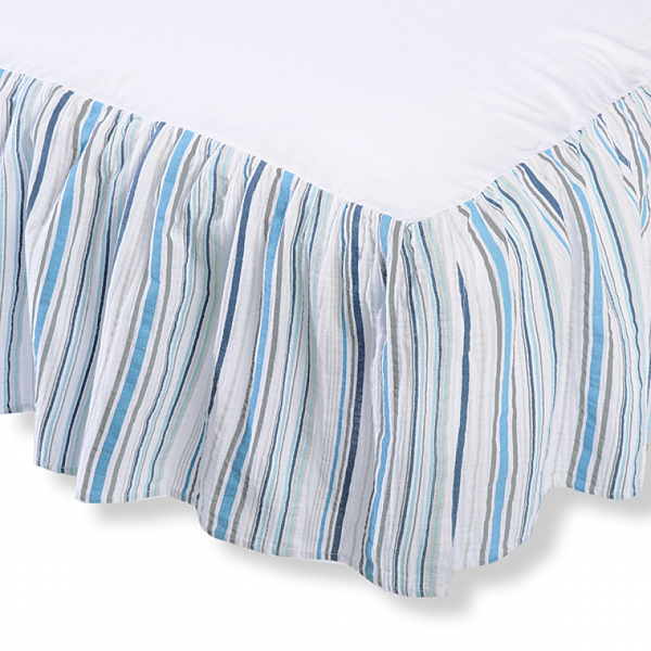 Crib Skirt - Jewel Tone Stripes