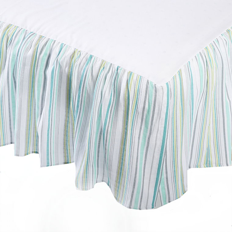 Crib Skirt - Jewel Tone Stripes