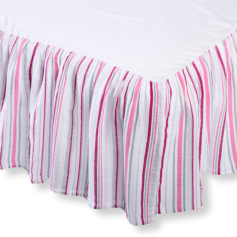 Crib Skirt - Jewel Tone Stripes