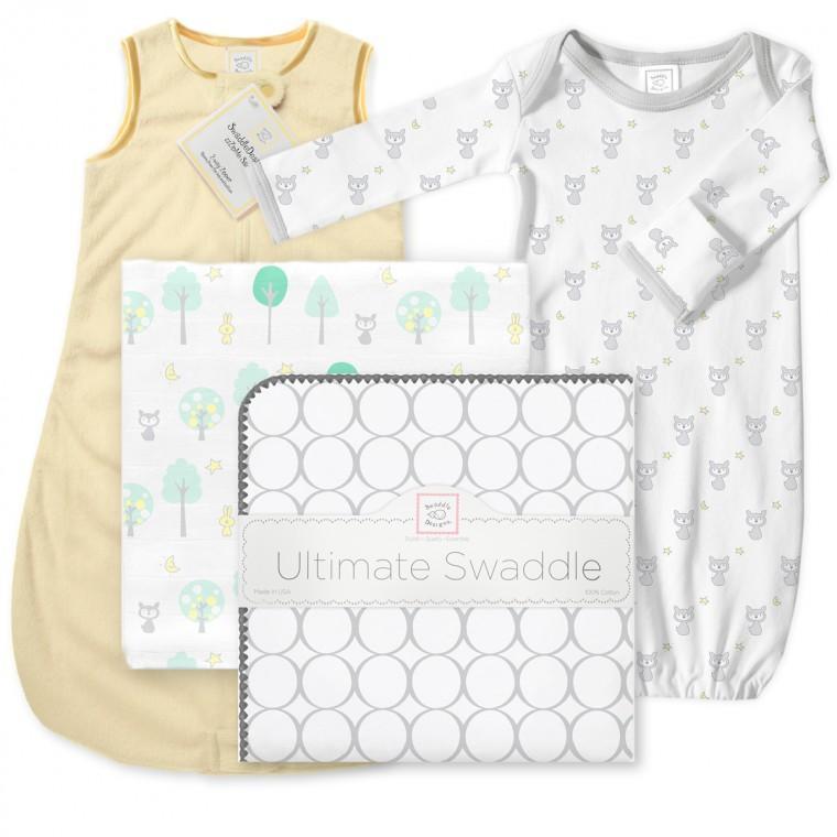 Baby Velvet zzZipMe Sack - Ultimate, Muslin Swaddle Gift Set