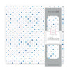 Muslin Swaddle Single - Tiny Triangles Shimmer, Blue