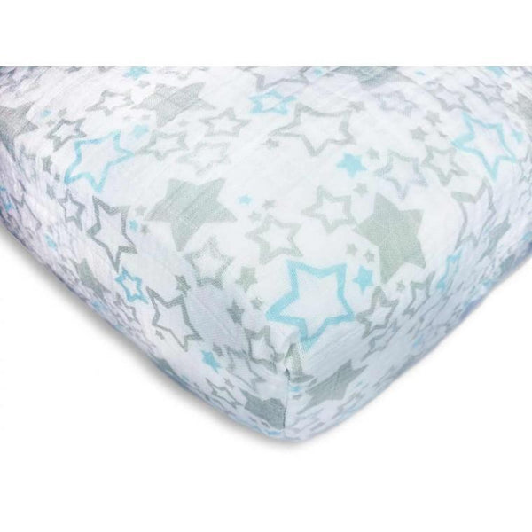 Muslin Fitted Crib Sheet - Starshine Shimmer