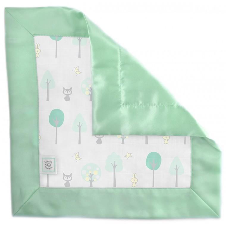 Muslin Single Baby Lovie - Green Woodland