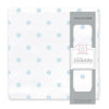 Muslin Swaddle Single - French Dots, Pastel Blue