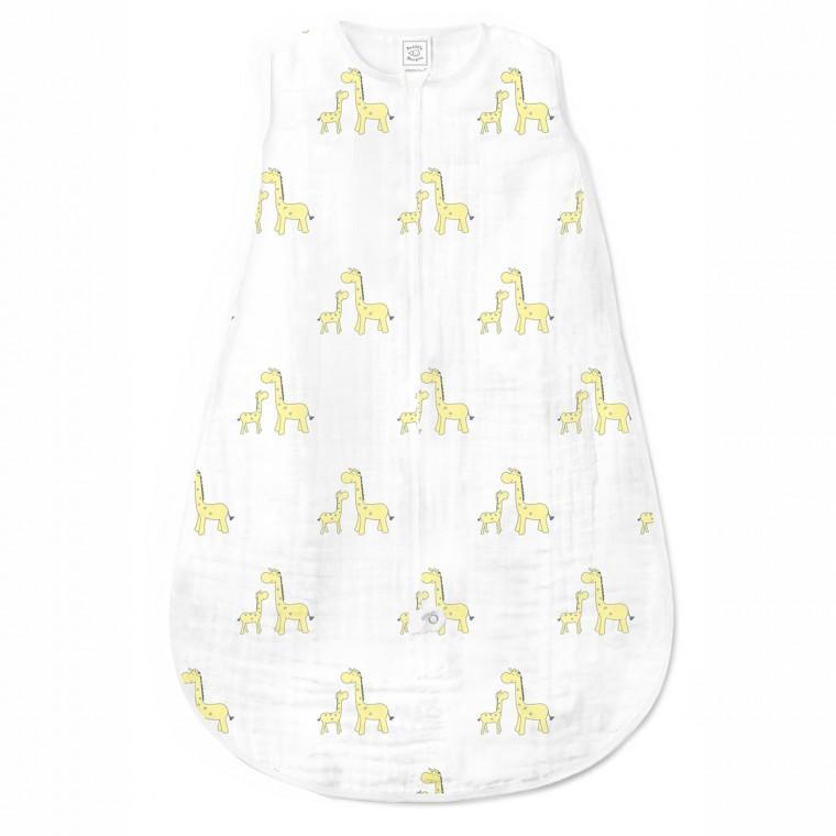 Muslin zzZipMe Sack  - Mama and Baby Giraffe