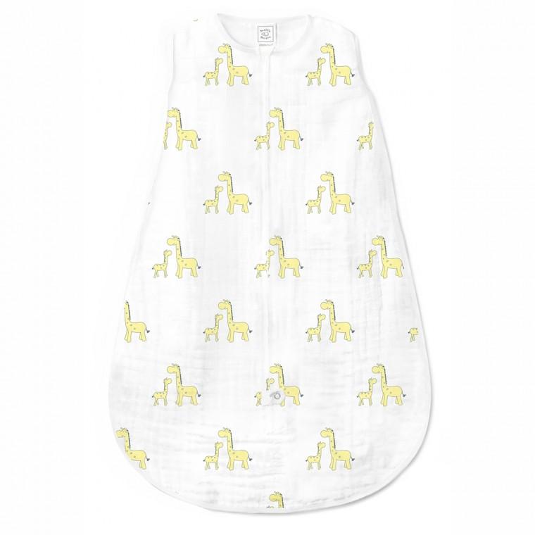 Muslin zzZipMe Sack  - Mama and Baby Giraffe
